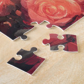 Puzzle Chat Abyssin avec des Roses - Saint-Valentin (Côté)