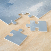 Puzzle Chat abyssinien en sledge laissez-le neiger Noël (Côté)