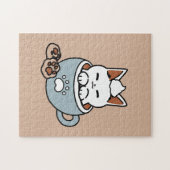 Puzzle Chat adorable en Mug Conception de vacances - Chat (Horizontal)