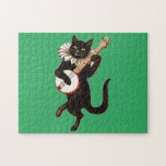 Puzzle Chat anthropomorphique Jouant Banjo<br><div class="desc">Amusez-vous à la maison avec votre famille et vos amis avec cette activité stimulante. Doté d'un chat anthropomorphique jouant au banjo dans un jeu de puzzle arrière - plan vert. Vous devrez faire l'effort d'assembler toutes les pièces ! Grand jeu de puzzle pour tous pendant Halloween ou Noël.</div>