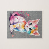 Puzzle Chat aquarelle (Horizontal)