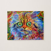 Puzzle Chat arc-en-ciel aux yeux de bogue (Horizontal)