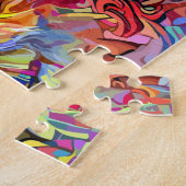 Puzzle Chat arc-en-ciel aux yeux de bogue (Côté)