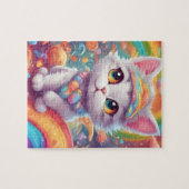 Puzzle Chat arc-en-ciel mignon (Horizontal)