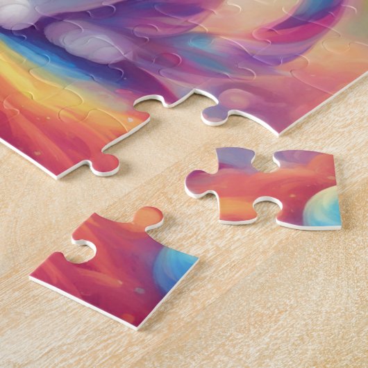 Puzzle Chat arc-en-ciel mignon (Côté)