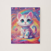 Puzzle Chat arc-en-ciel mignon (Vertical)
