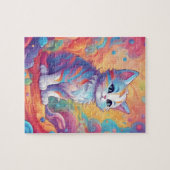 Puzzle Chat arc-en-ciel mignon (Horizontal)