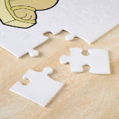 Puzzle Chat au hockey sur glace avec bâton de hockey sur  (Côté)