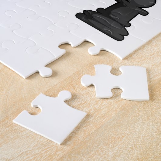 Puzzle Chat aux échecs avec pièce d'échecs Évêque (Côté)