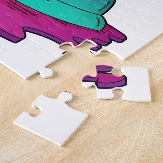 Puzzle Chat aux échecs avec pièce d'échecs Roche (Côté)