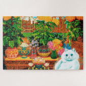Puzzle Chat aux Fleurs, Louis Wain (Horizontal)