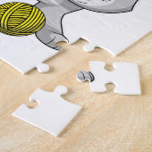 Puzzle Chat avec bille de laine (Côté)