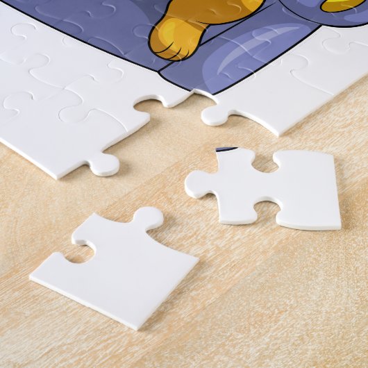 Puzzle Chat avec canapé (Côté)