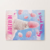Puzzle Chat Avec Coton Candy Cheveux (Horizontal)