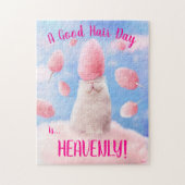 Puzzle Chat Avec Coton Candy Cheveux (Vertical)