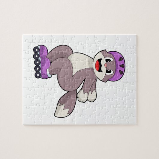 Puzzle Chat avec roulettes (Horizontal)