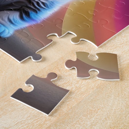 Puzzle Chat Bébé Avec Couleurs Arc-En-Ciel Lumières Nante (Côté)