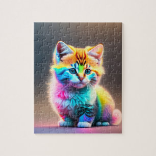 Puzzle Chat Bébé coloré mignon