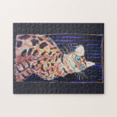 Puzzle Chat Bengal Néo-Noir (Horizontal)