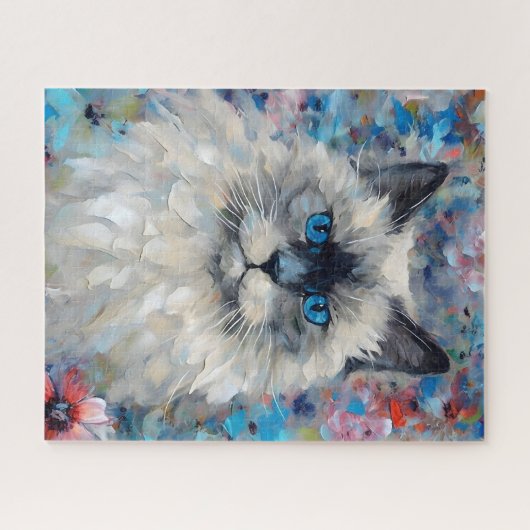 Puzzle Chat Birman coloré (Horizontal)