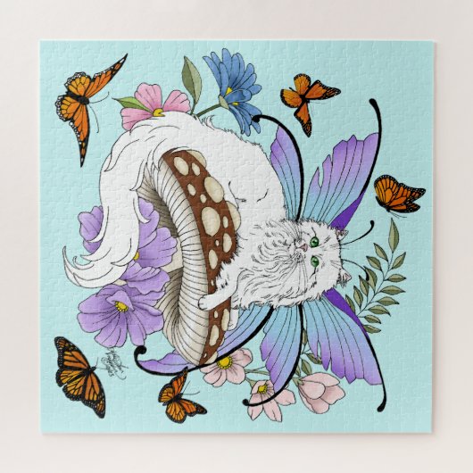 Puzzle Chat blanc (Horizontal)