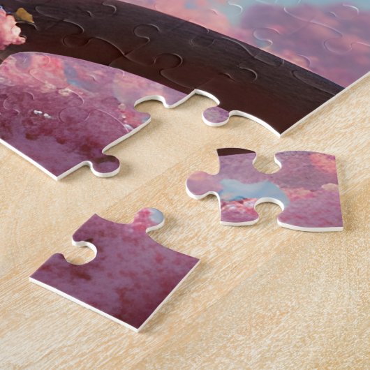 Puzzle Chat blanc au printemps (Côté)