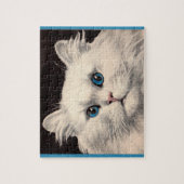 Puzzle chat blanc aux yeux bleus (Vertical)