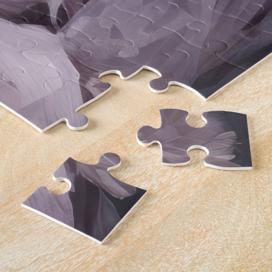 Puzzle Chat blanc dans un ensemble rose (Côté)