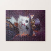 Puzzle Chat blanc en costume Steampunk (Horizontal)