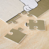 Puzzle Chat blanc Noël joyeusement drôle (Côté)