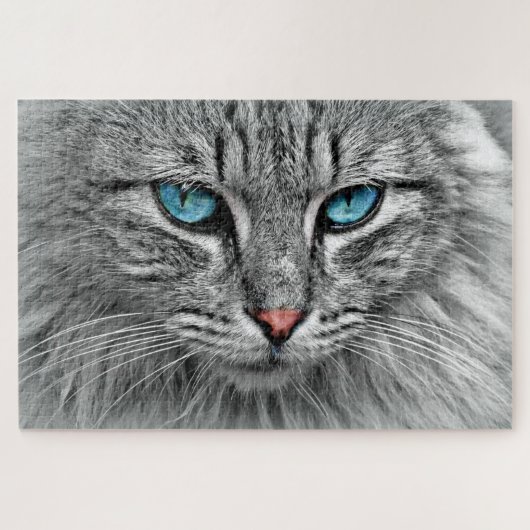 Puzzle Chat bleu (Horizontal)