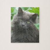 Puzzle Chat bleu russe gris-long (Vertical)