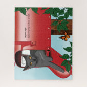Puzzle Chat boîte de courrier rouge (Vertical)