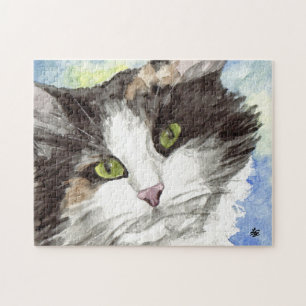 Puzzle Chat Calico noir et blanc