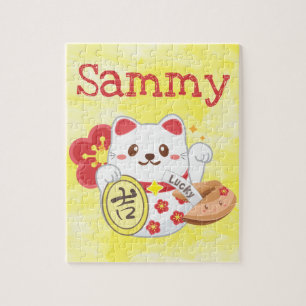 Puzzle Chat Chanceux Oriental Kawaii