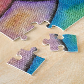 Puzzle Chat Chaton Rose Violet (Côté)