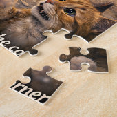 Puzzle chat/chien/art drôle/chat et chien (Côté)