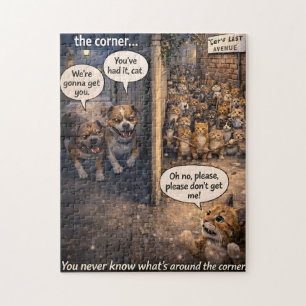 Puzzle chat/chien/art drôle/chat et chien