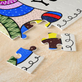 Puzzle Chat Coloré Abstrait (Côté)