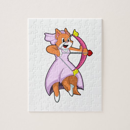 Puzzle Chat comme mariée avec une robe de mariée.PNG (Vertical)