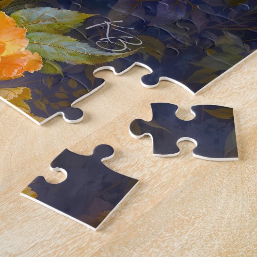 Puzzle Chat couché avec plumes bleues Nichant en Rose (Côté)