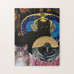 Puzzle Chat Crow Scarab Lily Maureen Girard