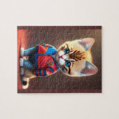 Puzzle Chat Cute Avec Équipe De Football De Barcelone T C (Horizontal)