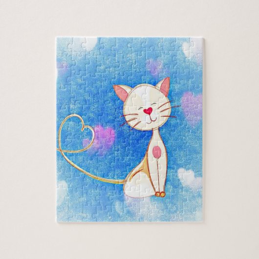 Puzzle Chat d'amour mignon (Vertical)