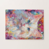 Puzzle Chat d'Angora turc coloré (Horizontal)