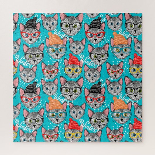 Puzzle Chat dans le casquette (Vertical)