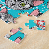 Puzzle Chat dans le casquette (Côté)