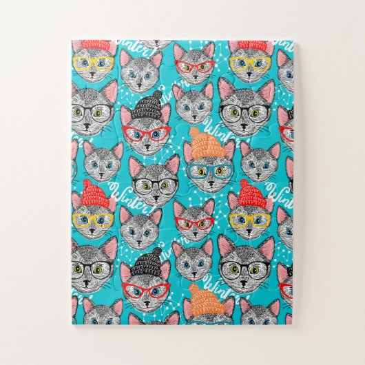 Puzzle Chat dans le casquette (Vertical)