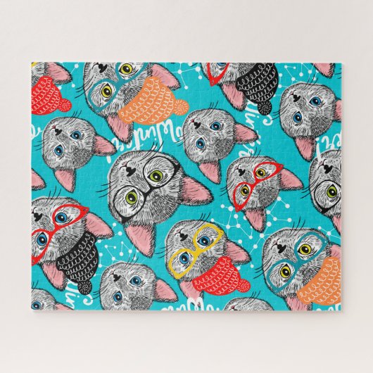 Puzzle Chat dans le casquette (Horizontal)