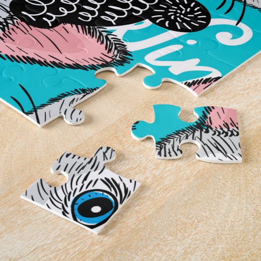 Puzzle Chat dans le casquette (Côté)